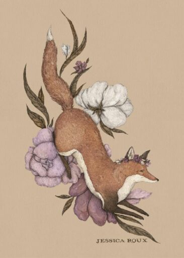 Floral Fox par Jessica Roux