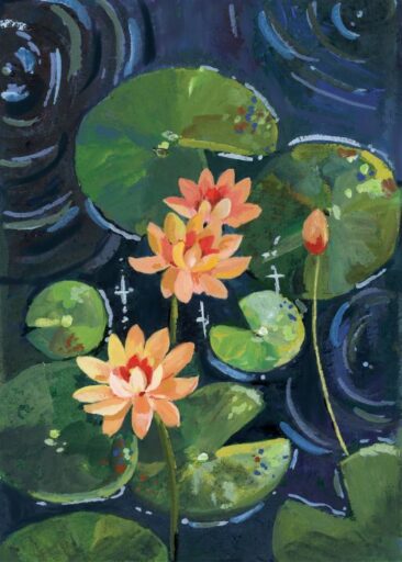 Lotus pond series par Zoe Art Garden