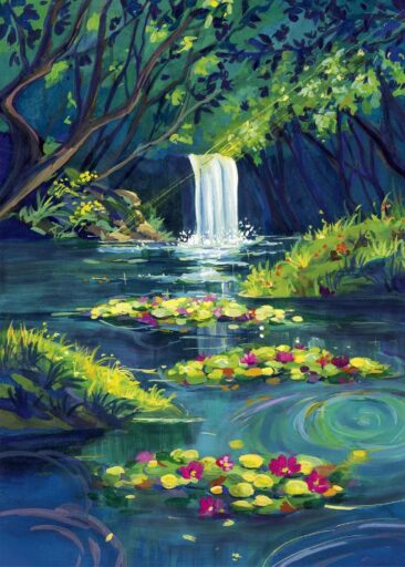 Magical waterfall par Zoe Art Garden