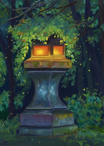 Mossy Japanese lantern par Zoe Art Garden